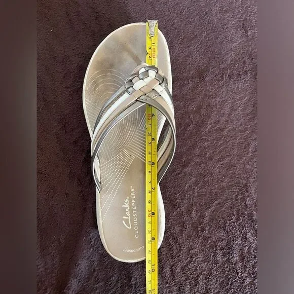 Clarks Cloudsteppers Sandal Metallic Multi Color Women Size 7 - Picture 7 of 7